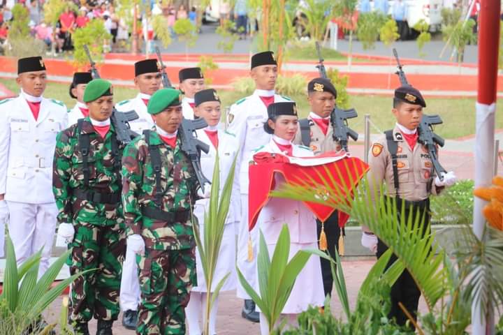 Upacara Penurunan Bendera Hut Ri Di Minsel Rtp Amurang Terasnkri