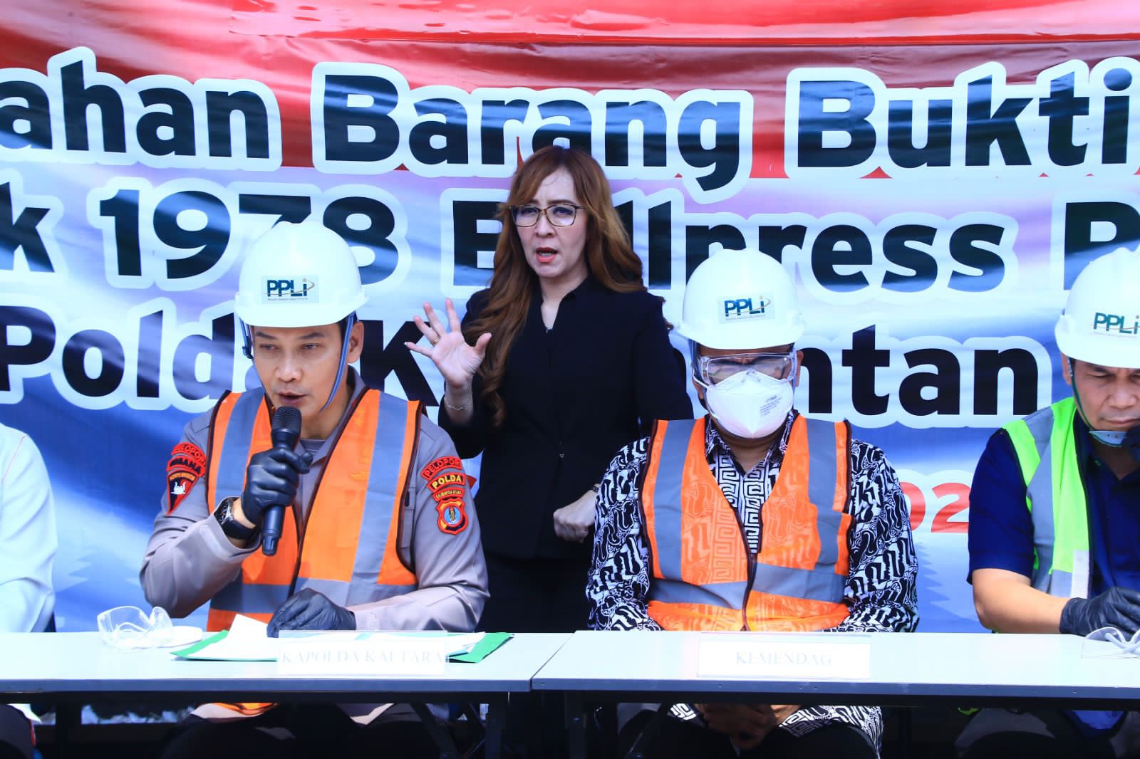 Kapolda Kaltara Pimpin pemusnahan Ballpress