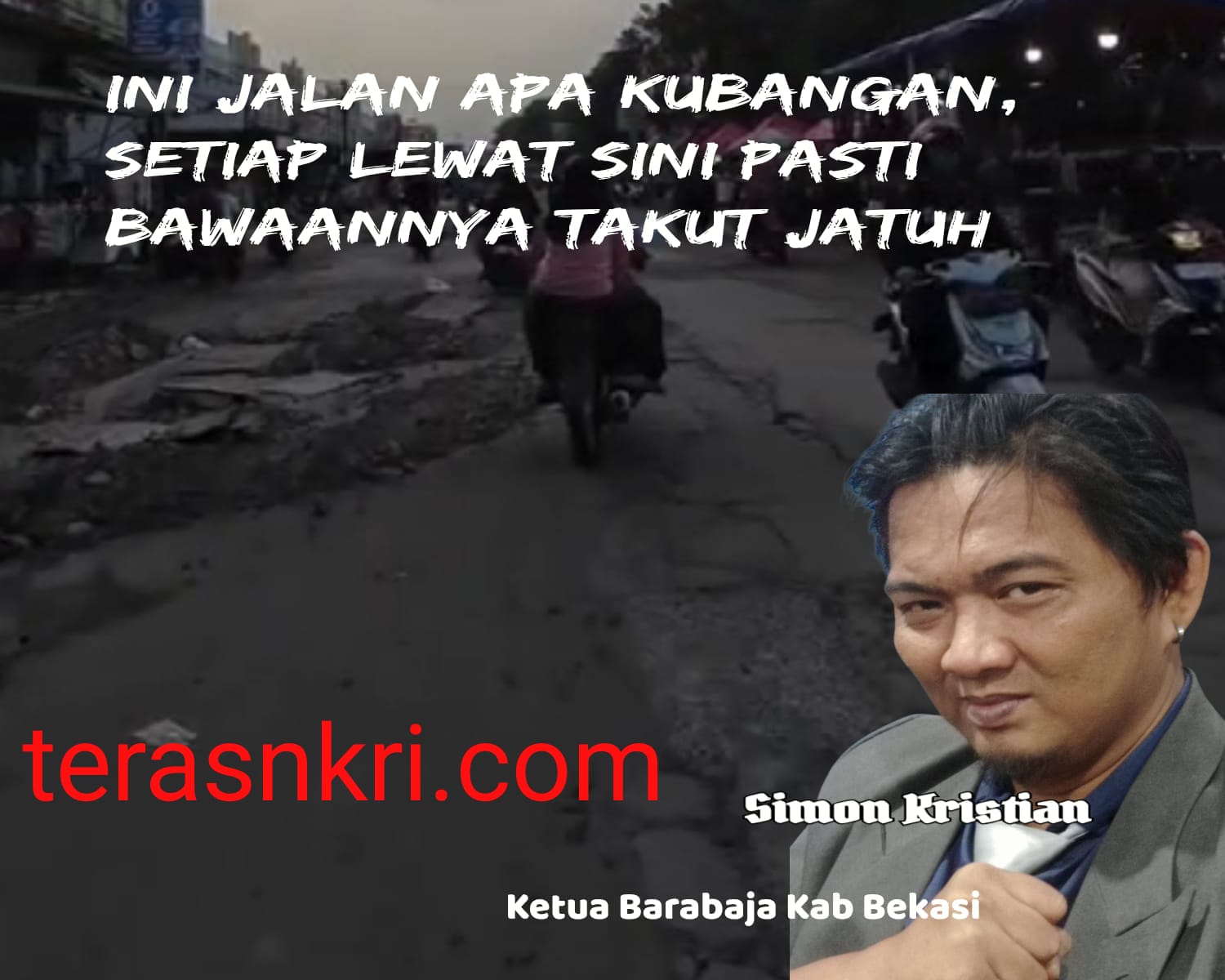 Jalan Kawasan Marrakash Rusak Parah, Warga Desak Pemkab Bekasi Segera Perbaikan