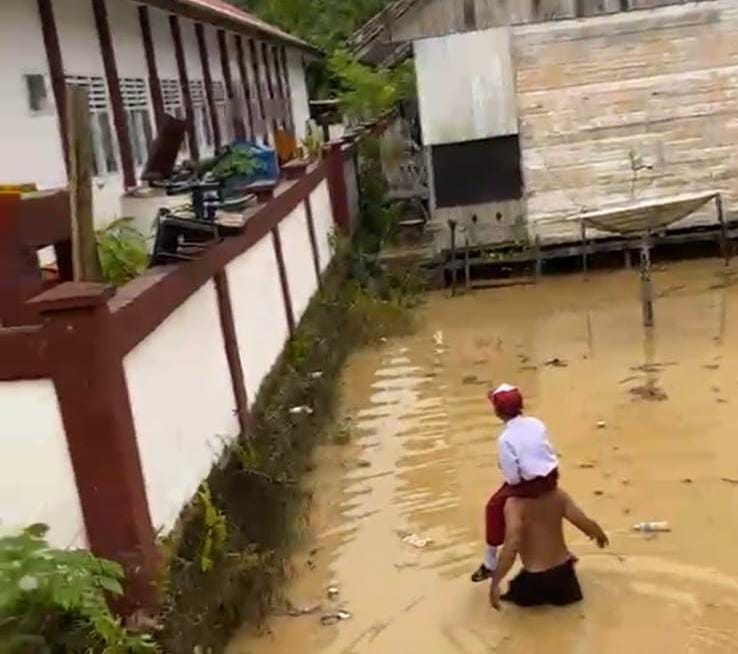 Diterjang Banjir di Hari Pertama MPLS, Sekolah di Sebatik Tengah Hadapi PR Infrastruktur Tahunan