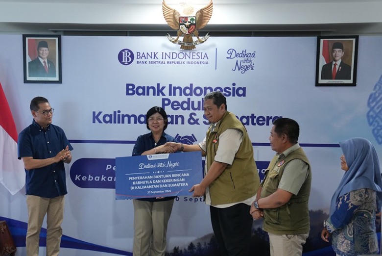 BI Salurkan Bantuan Rp2,97 Miliar untuk Warga Terdampak Karhutla di Tujuh Provinsi