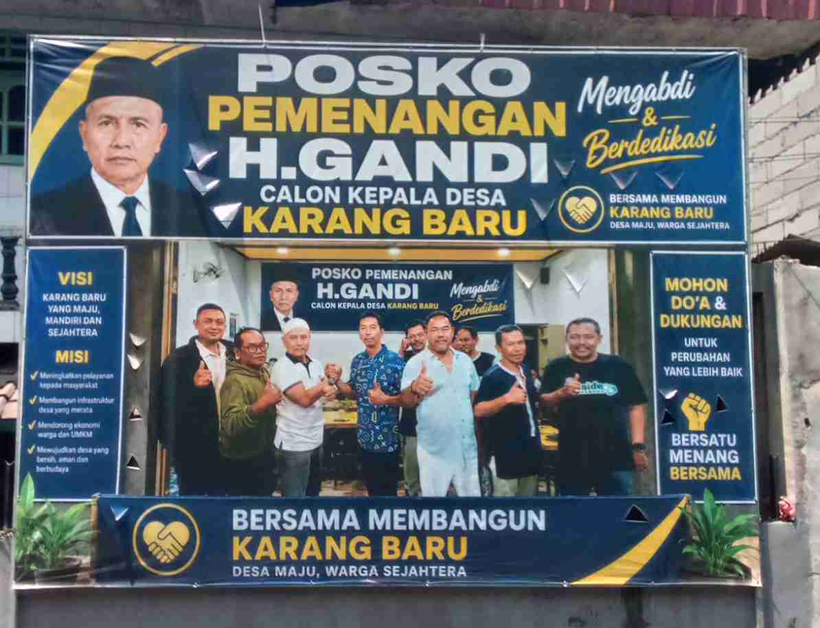Posko Pemenangan H. Gandi Resmi Dibuka, Usung Visi Karang Baru Maju Mandiri Sejahtera