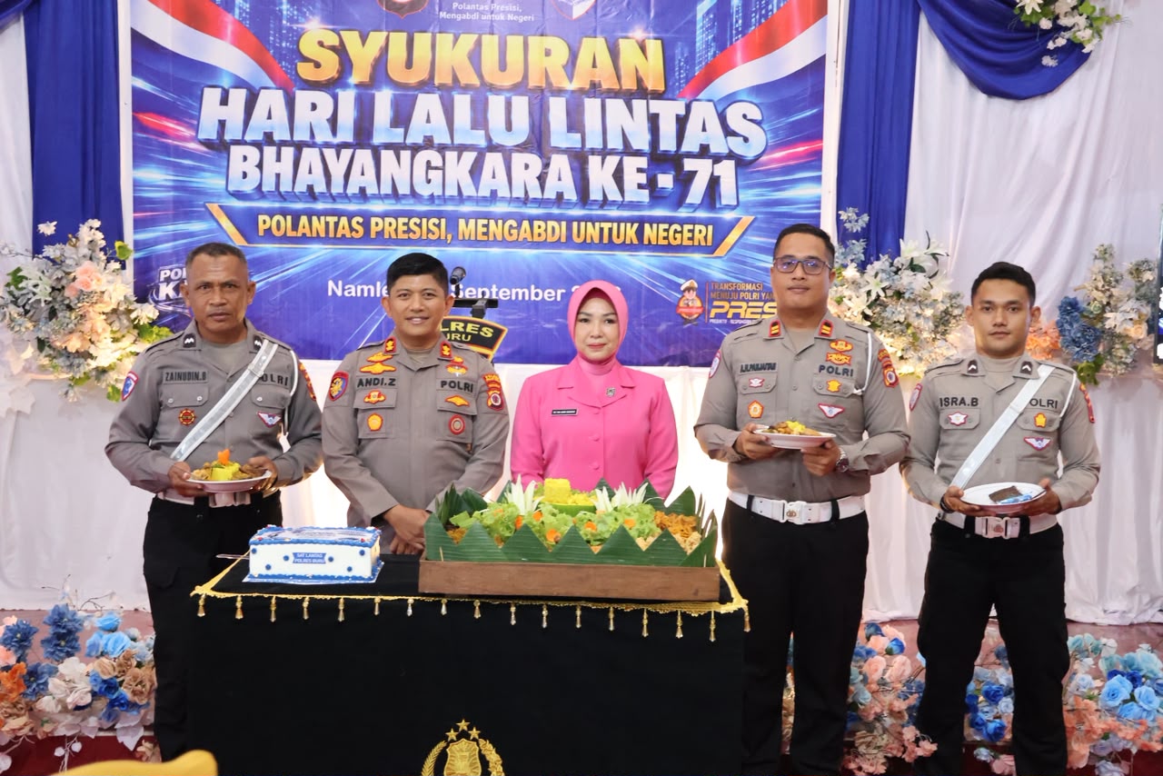 Polres Buru Gelar Syukuran Hari Lalu Lintas Bhayangkara ke-71