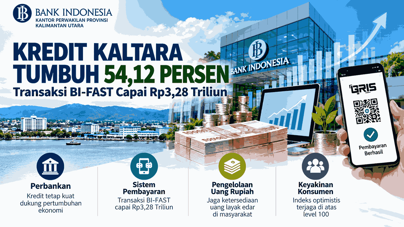 Kredit Kaltara Tumbuh 54,12 Persen, Transaksi BI-FAST Capai Rp3,28 Triliun